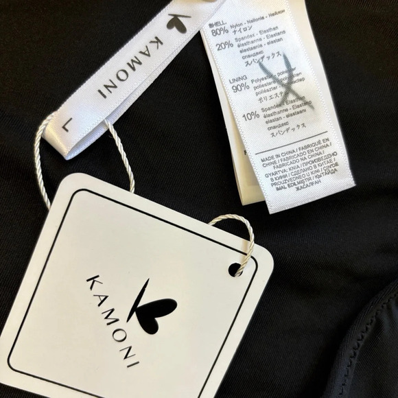 NWT Kamoni Bikini Stripe Top Black Bottom - Picture 10 of 16